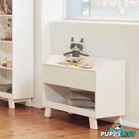 Casa Toy Box with Seat - White