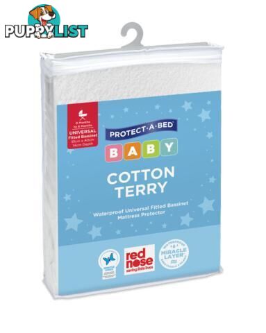 Cotton Terry Bassinet Mattress Protector, Fitted