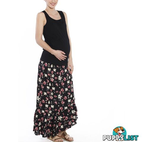 BREASTFEEDING BLACK TANK & WRAP VERSATILE SKIRT OUTFIT