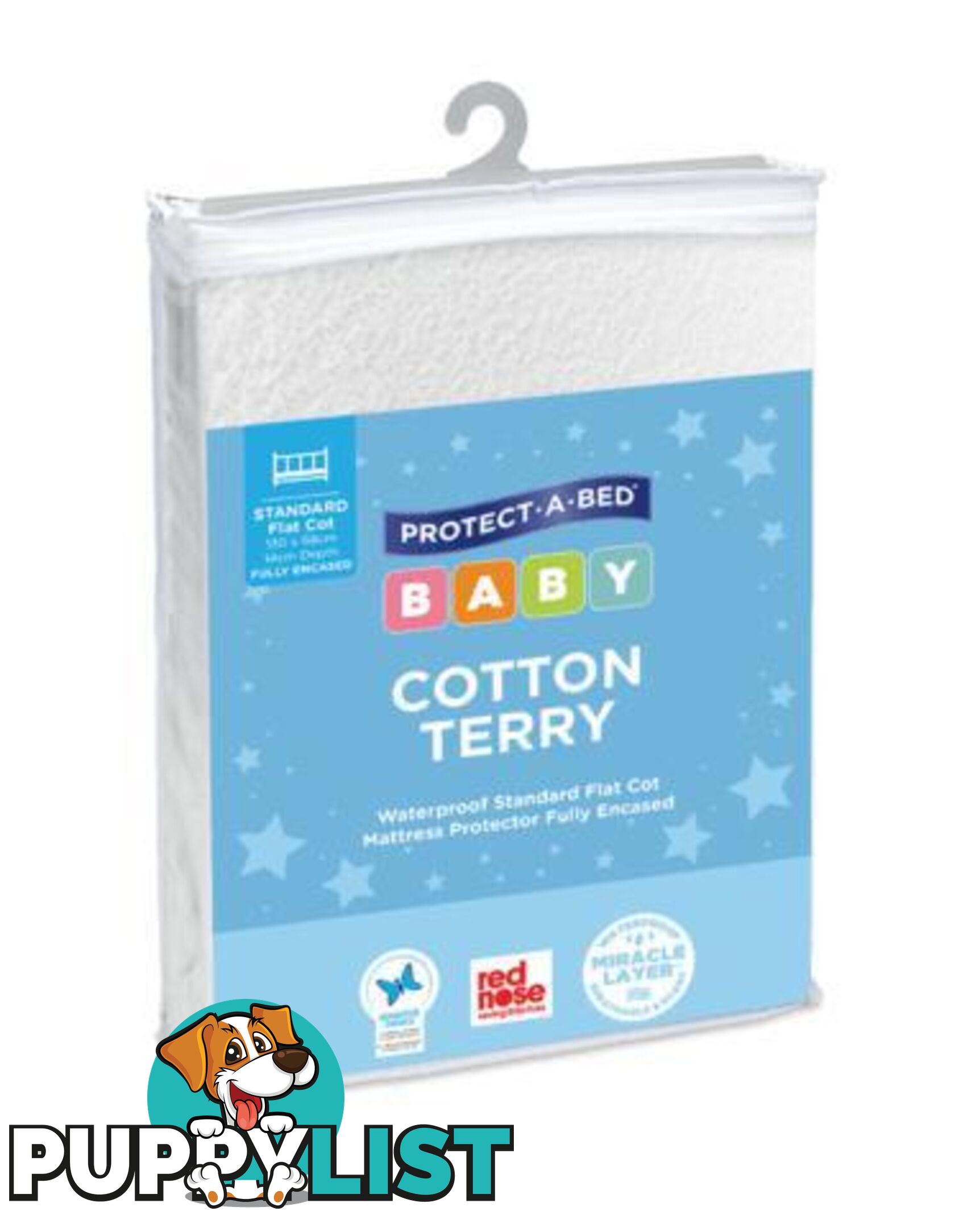 Cotton Terry Cot Mattress Protector, Fully Encased