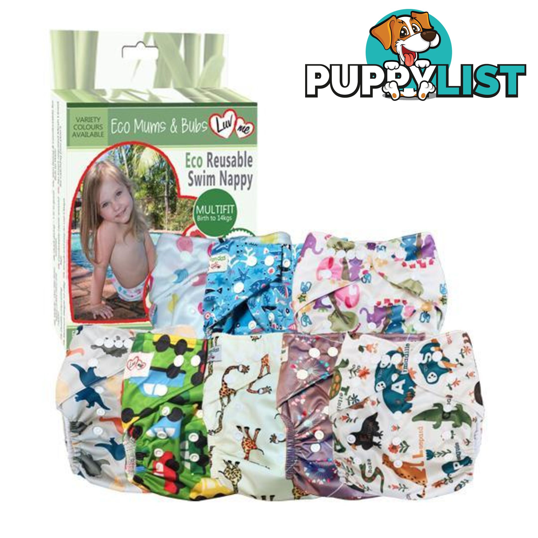 Eco Reusable Swim  Nappy- Unisex - Luv Me - MPN: SSNU8