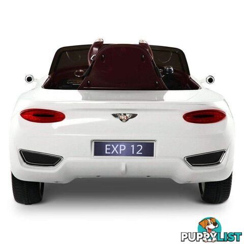 Bentley Style XP12 Electric Toy Car - White