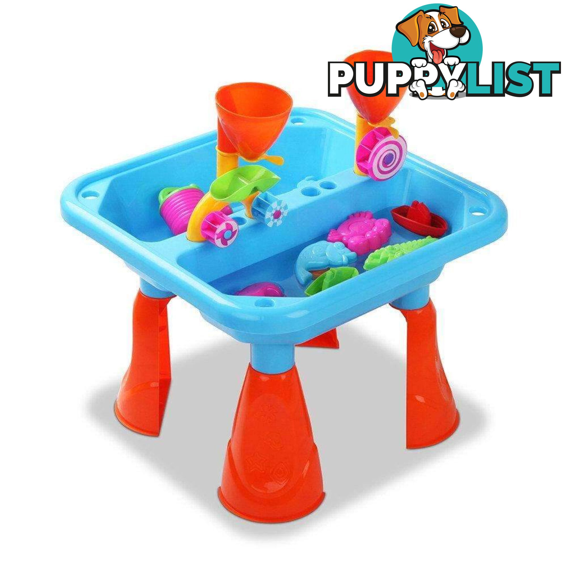 23 Piece Outdoor Kid's Play Table Sandpit Set