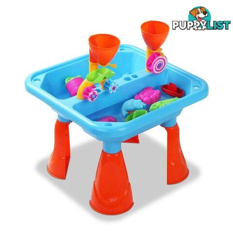 23 Piece Outdoor Kid's Play Table Sandpit Set