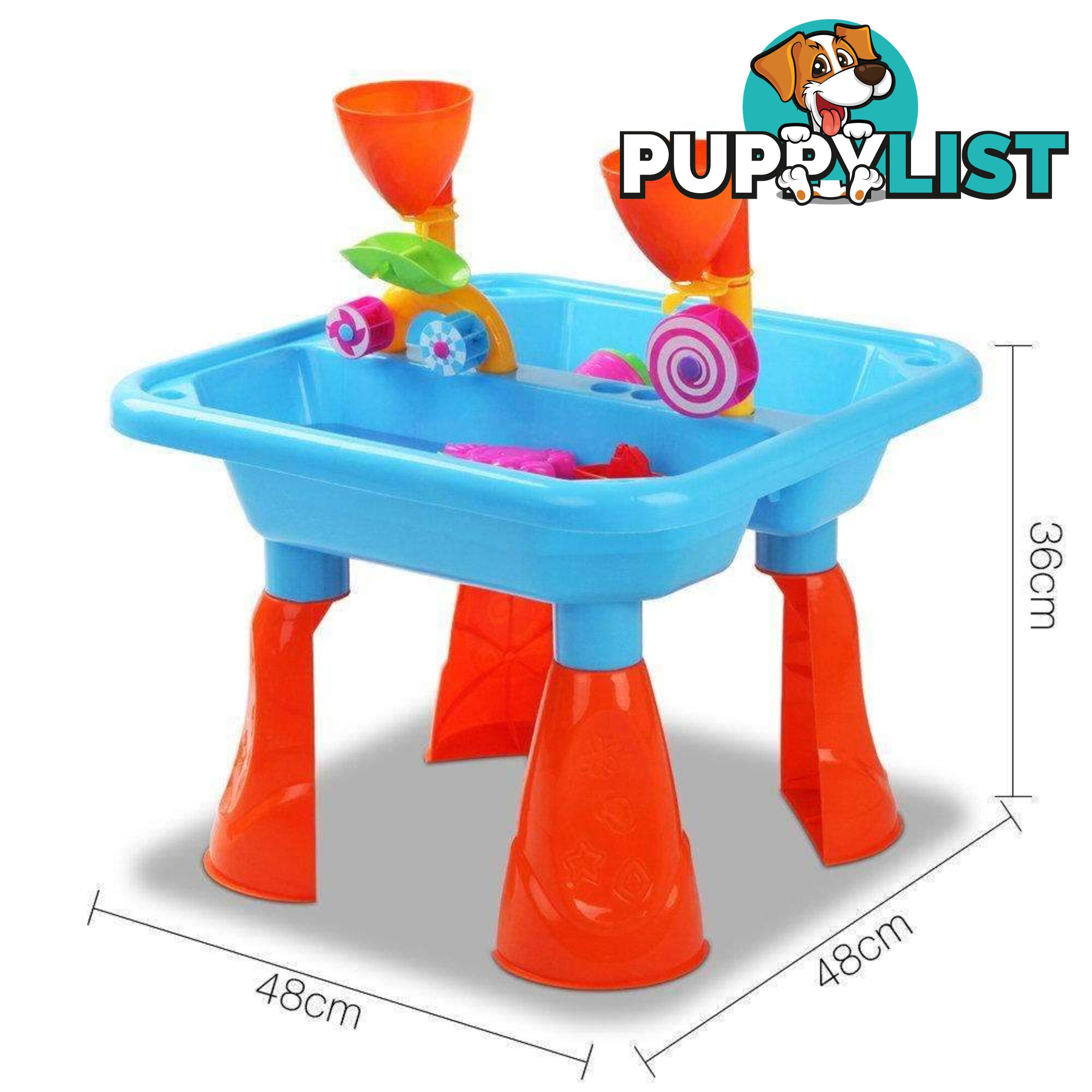 23 Piece Outdoor Kid's Play Table Sandpit Set