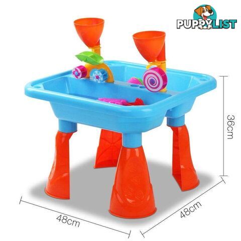 23 Piece Outdoor Kid's Play Table Sandpit Set