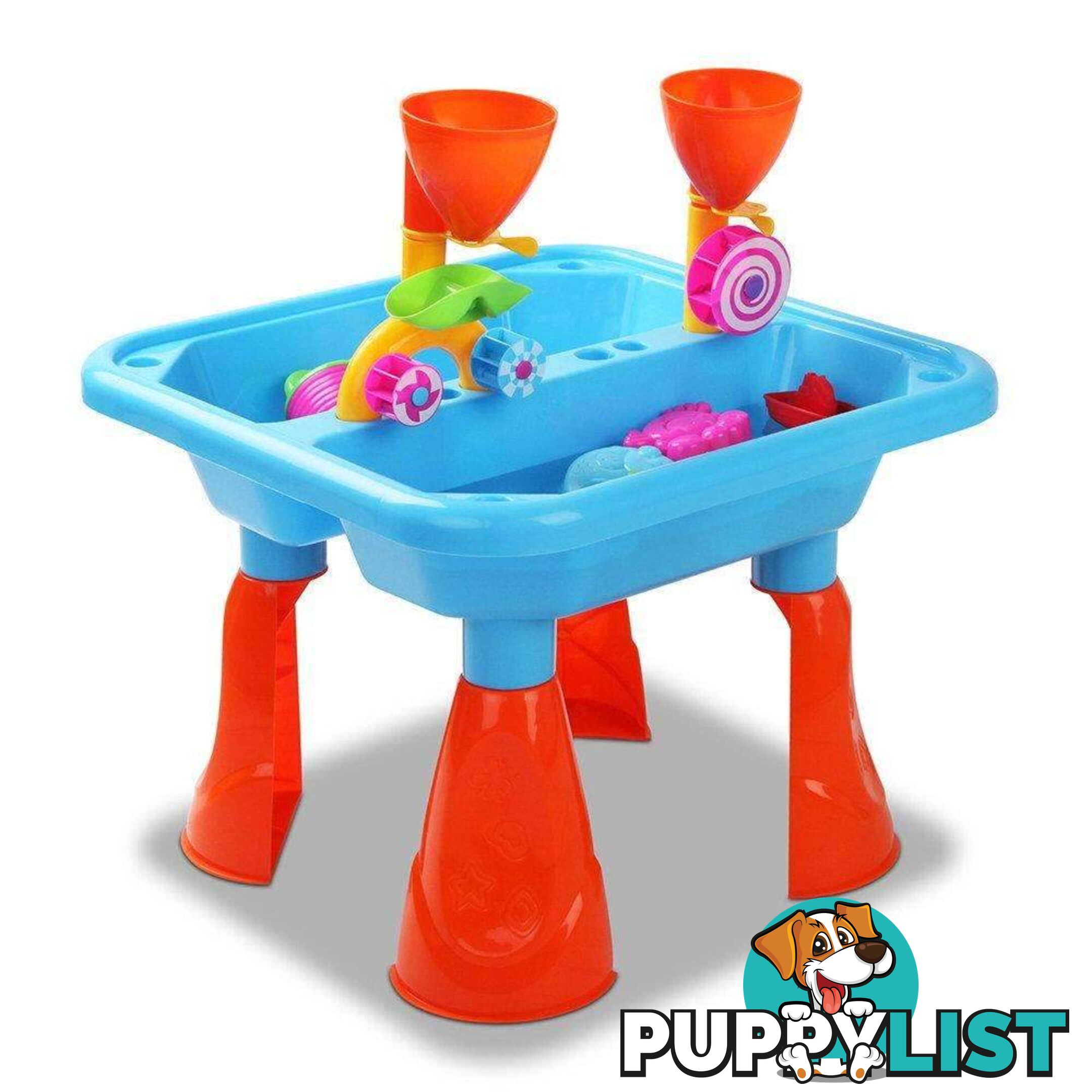 23 Piece Outdoor Kid's Play Table Sandpit Set