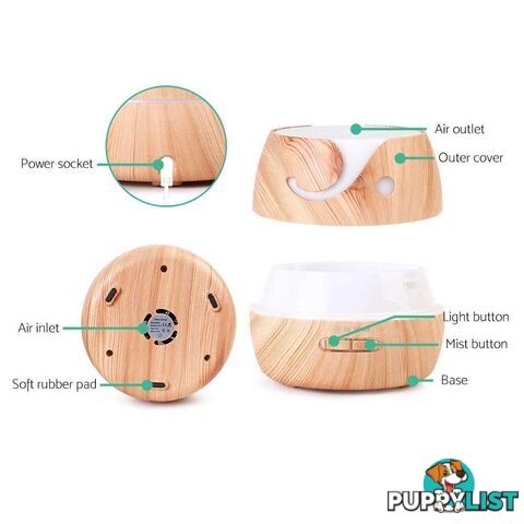 Aroma Diffuser Air Humidifier 400ml Light Wood Grain