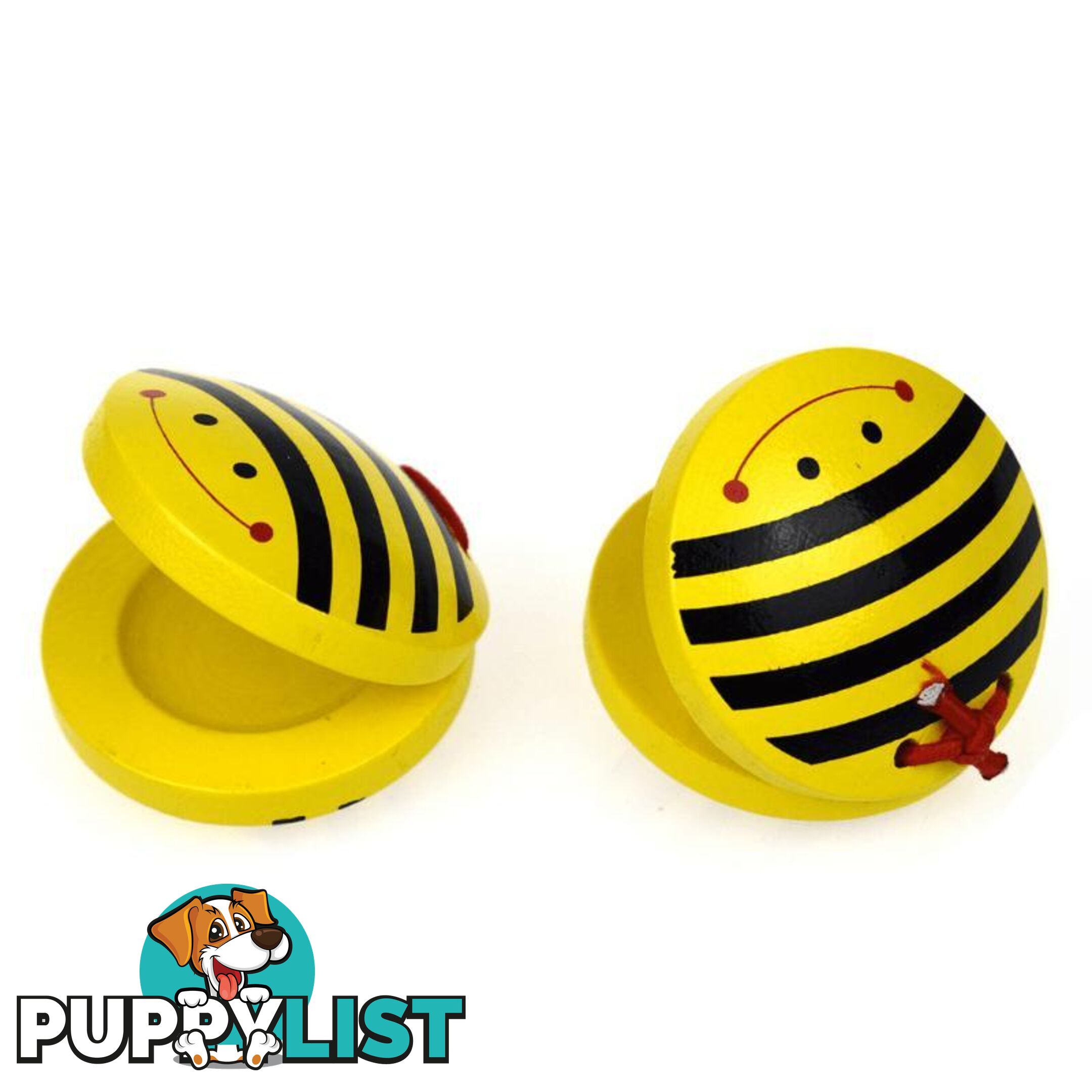 BEE WOODEN CASTANETS