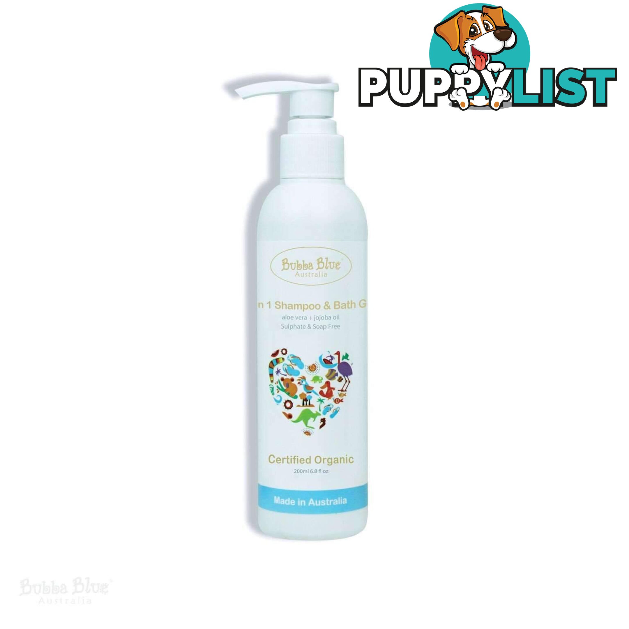 Bubba Blue Organic New 2 in 1 Baby Shampoo and Bath Gel - 9338680079148