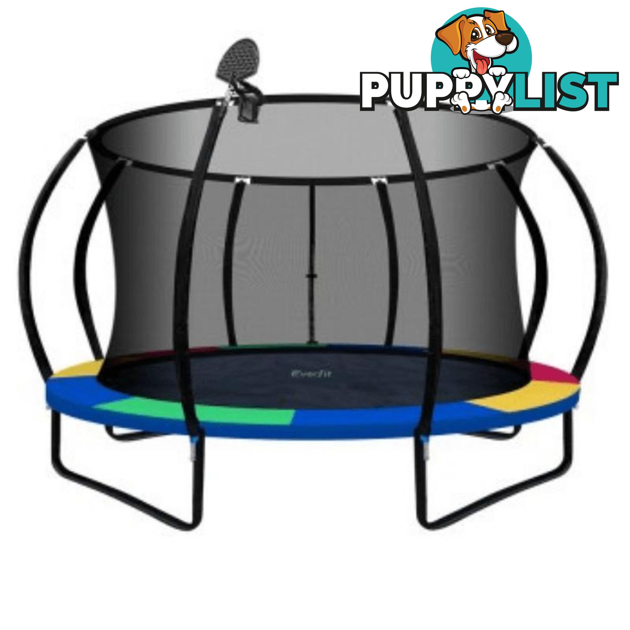 12FT Trampoline Mat with Basketball Hoop