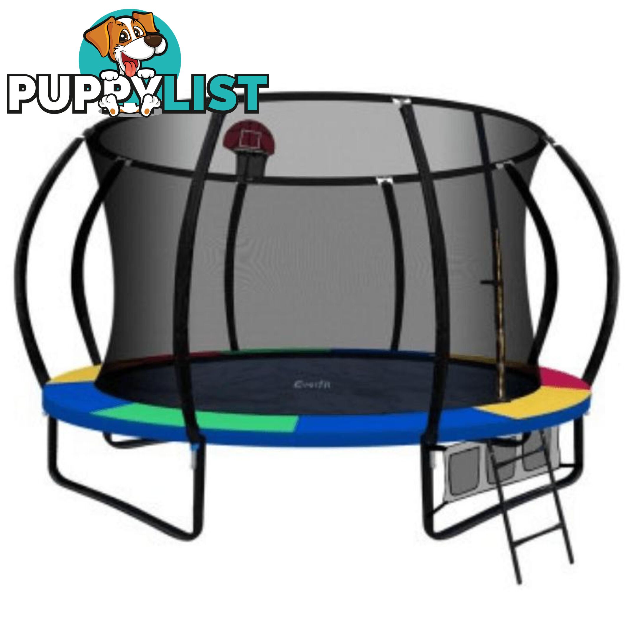 12FT Trampoline Mat with Basketball Hoop