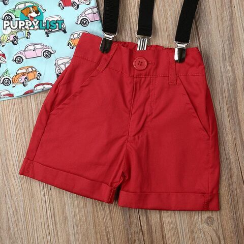 Car Bowtie Overall Set