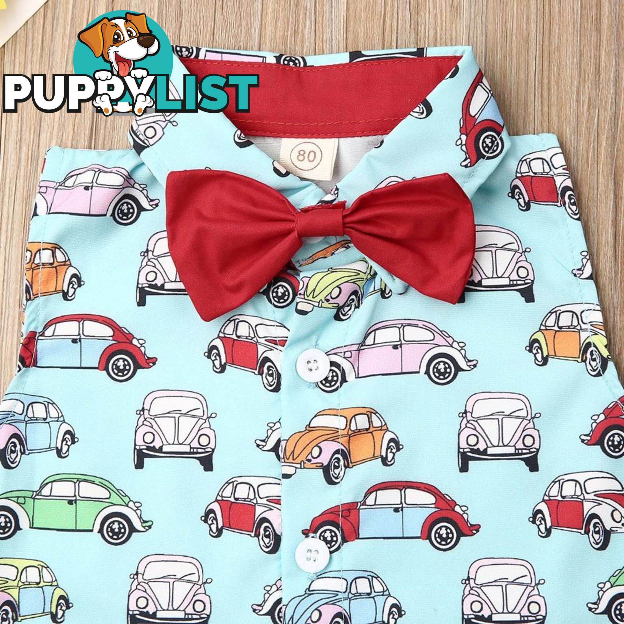 Car Bowtie Overall Set