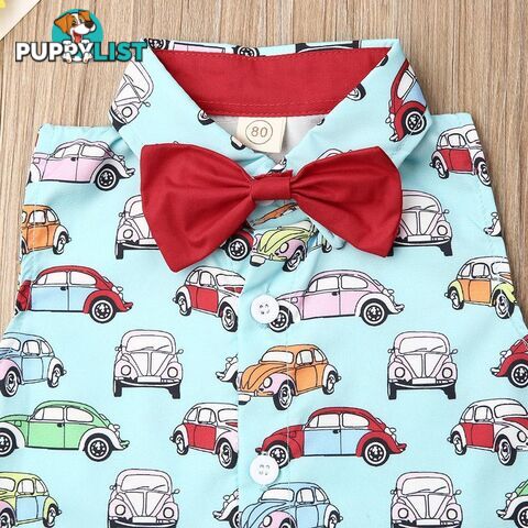 Car Bowtie Overall Set