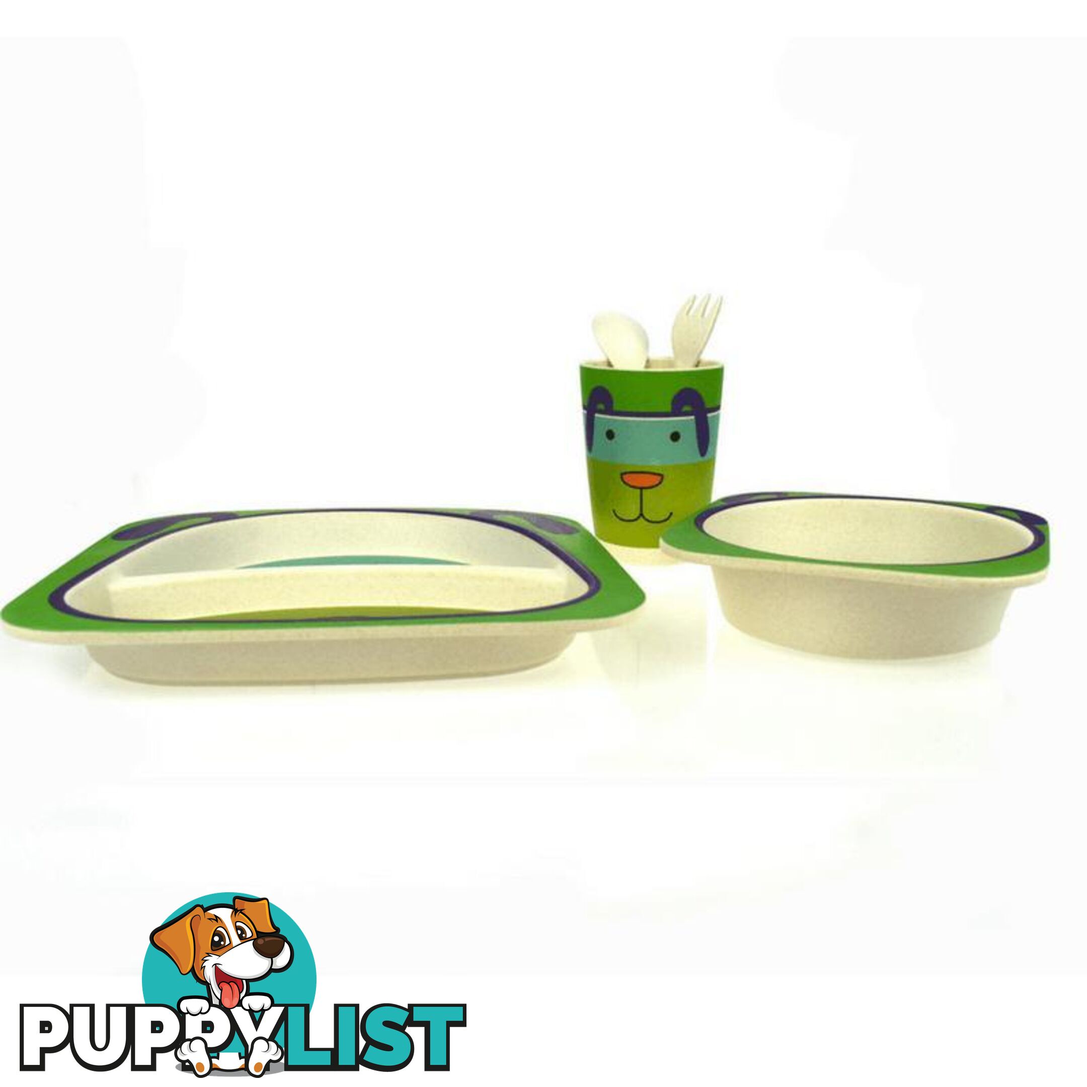 BAMBOOZOO DINNERWARE DOG 5PCS