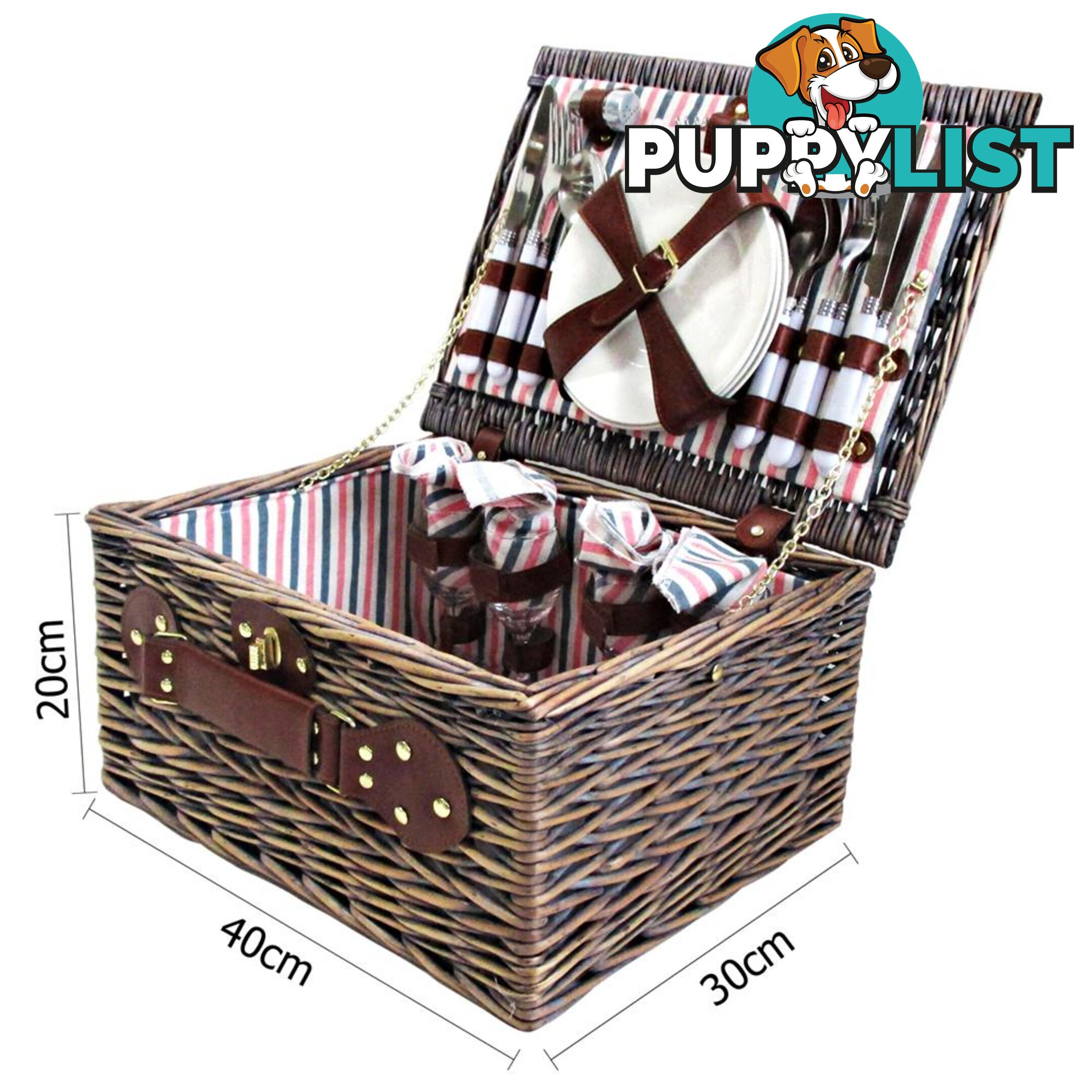 Alfresco 4 Person Picnic Basket Deluxe Corporate Gift Blanket