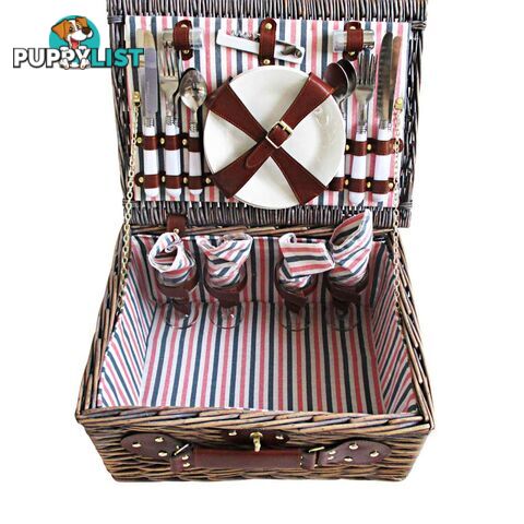 Alfresco 4 Person Picnic Basket Deluxe Corporate Gift Blanket