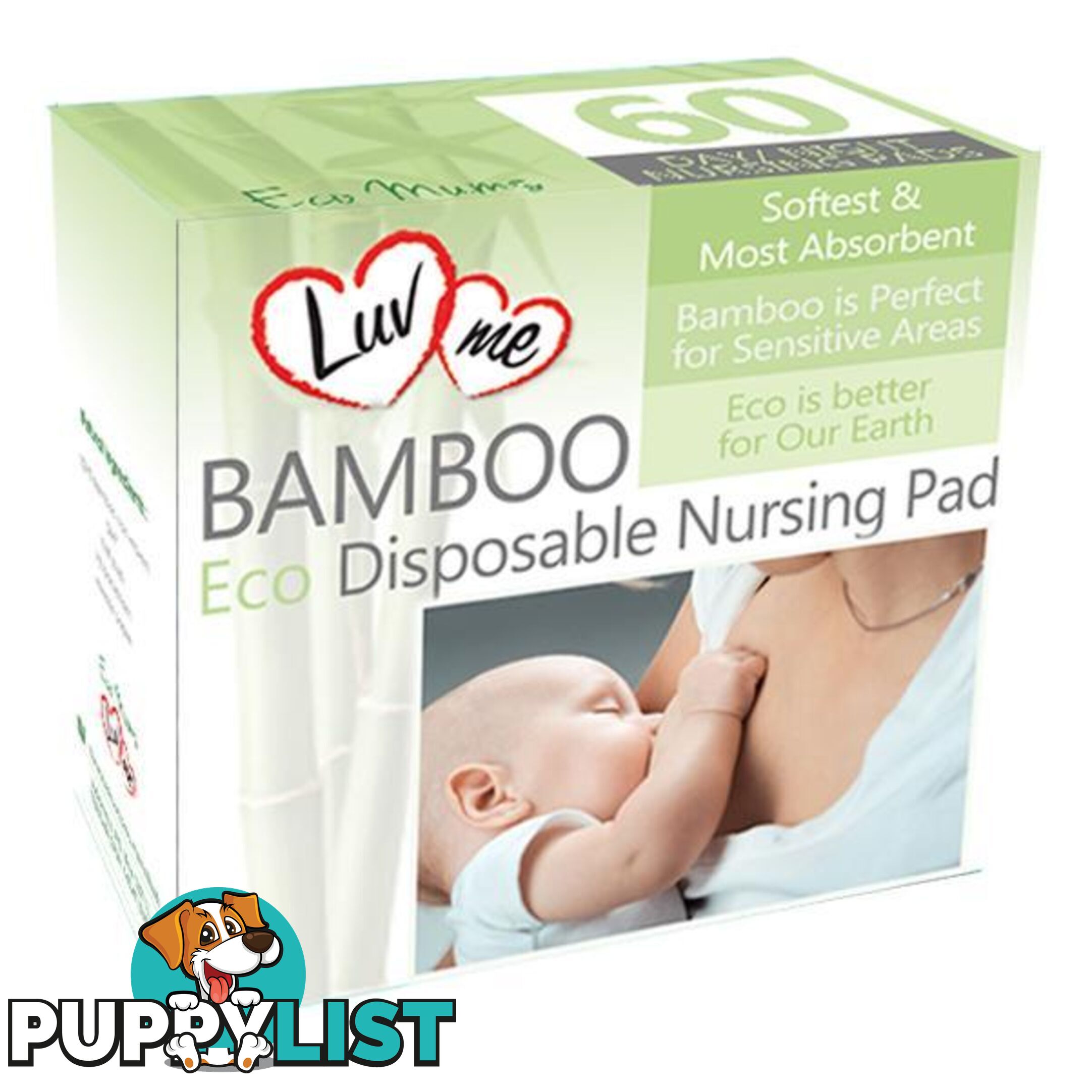 Bamboo Eco Reusable Breast Pads - Luv Me - MPN: SRBP6