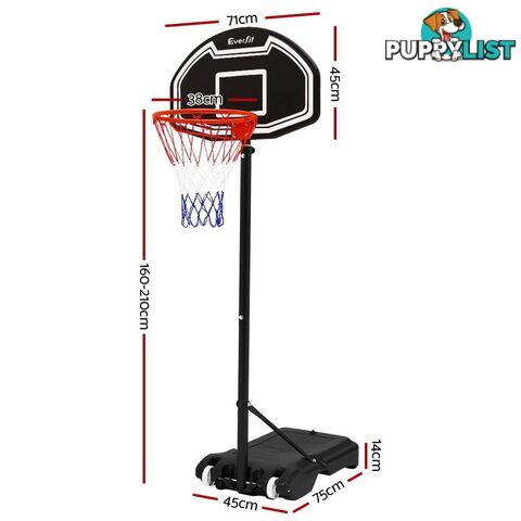 2.1M Adjustable Portable Basketball Stand Hoop System