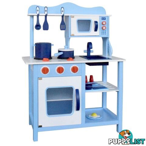 18 Piece Kids Wooden Pretend Kitchen Play Set