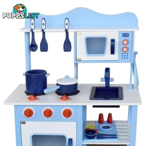 18 Piece Kids Wooden Pretend Kitchen Play Set