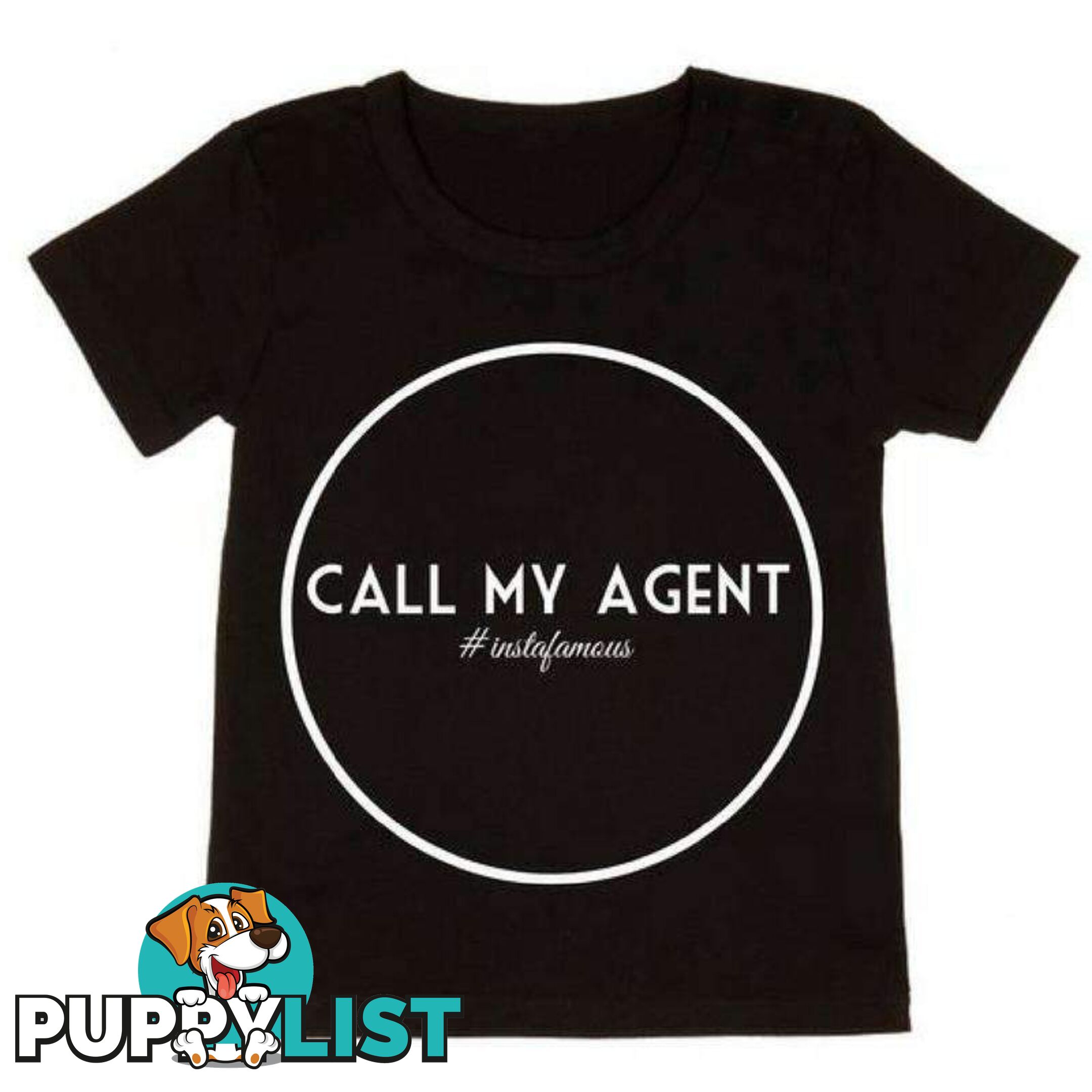 CALL MY AGENT TEE BLACK