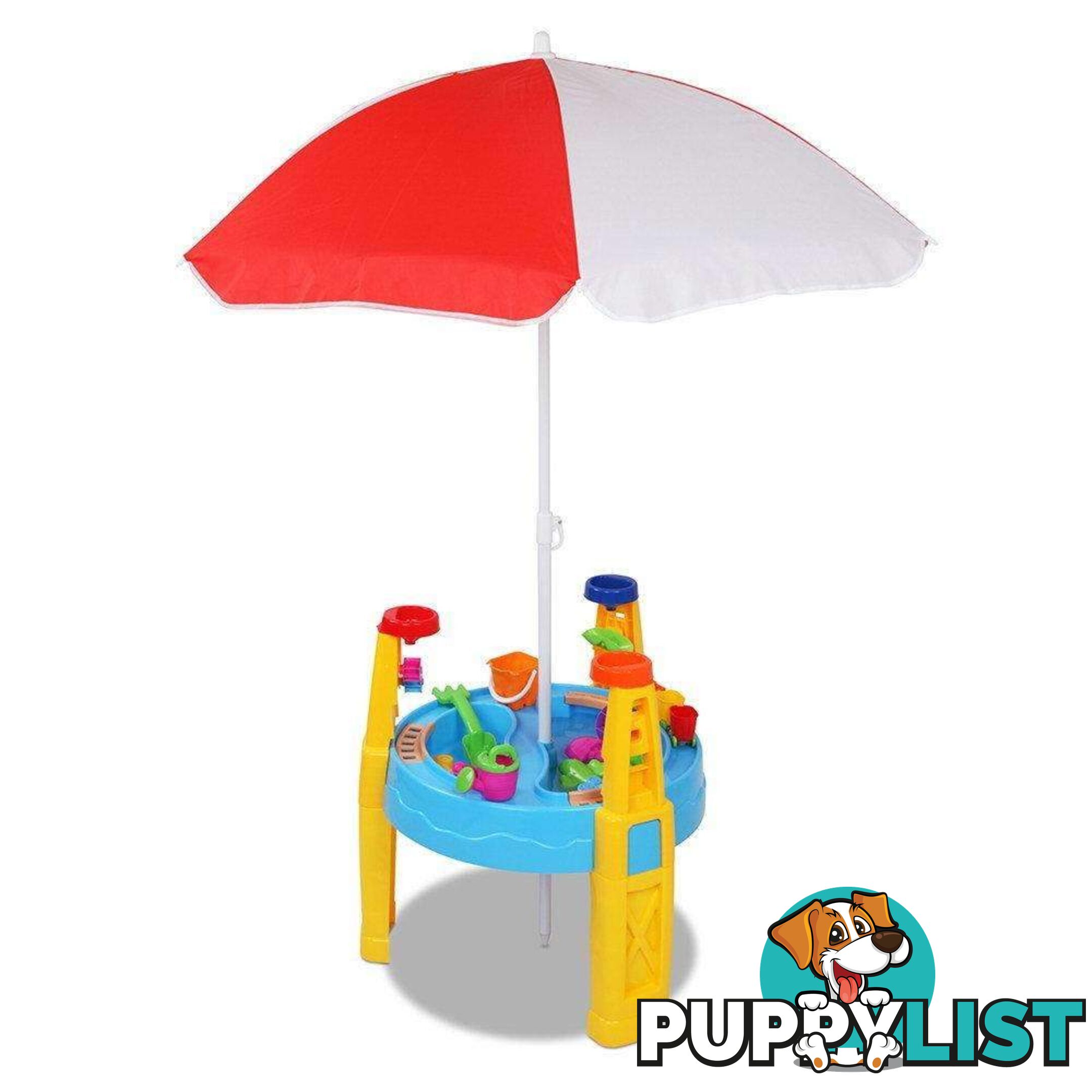 26 Piece Outdoor Kid's Umbrella & Table Sandpit Set