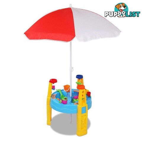 26 Piece Outdoor Kid's Umbrella & Table Sandpit Set