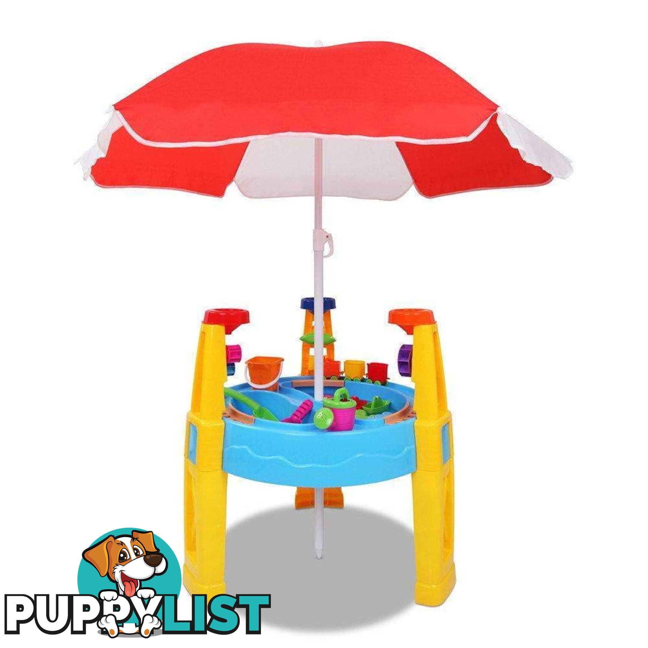 26 Piece Outdoor Kid's Umbrella & Table Sandpit Set