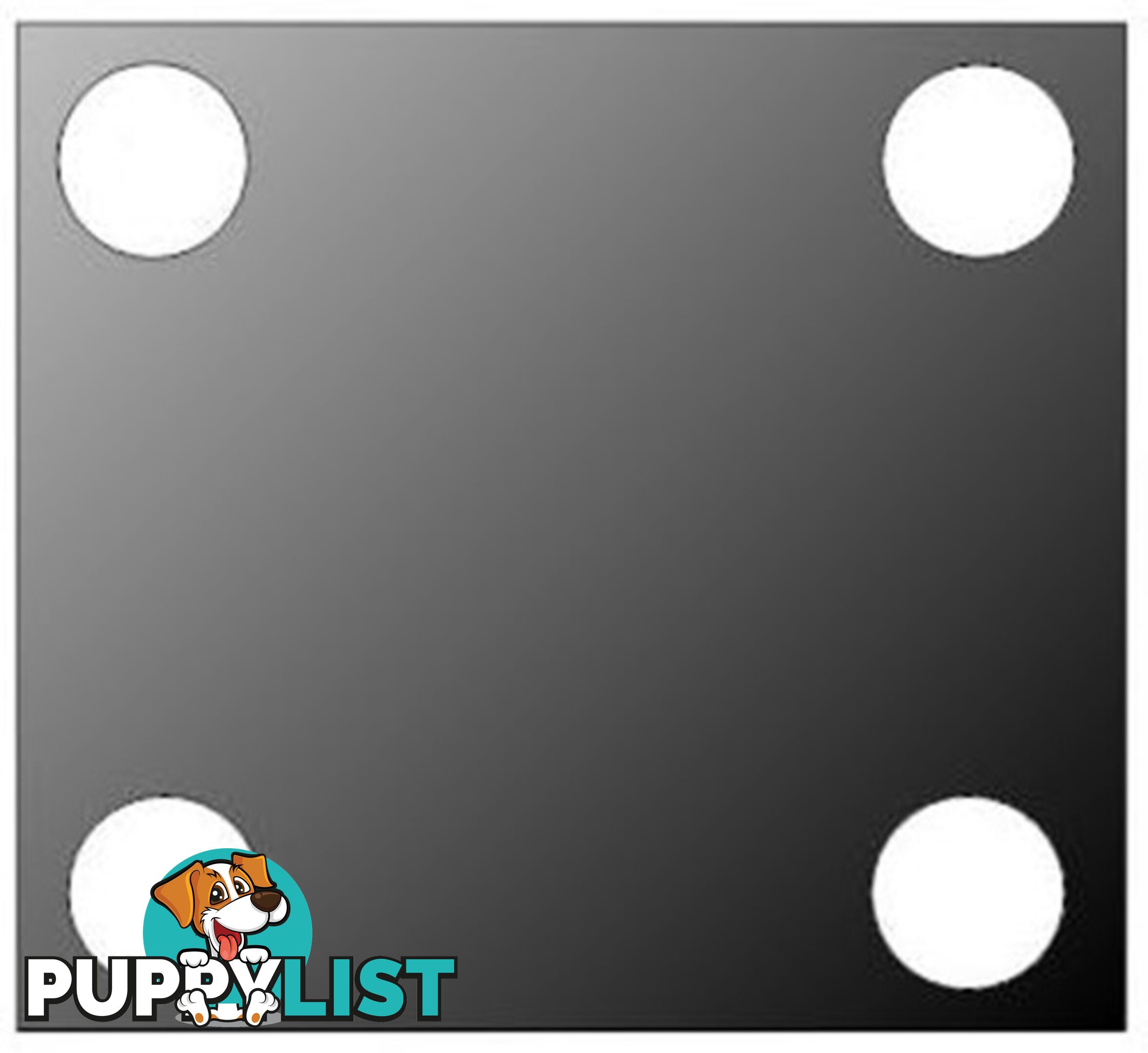 STEEL METAL BASE PLATE 100x100X5MM PUNCHED WITH 4x14mm HOLES