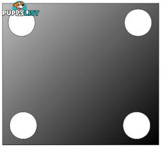 STEEL METAL BASE PLATE 100x100X5MM PUNCHED WITH 4x14mm HOLES