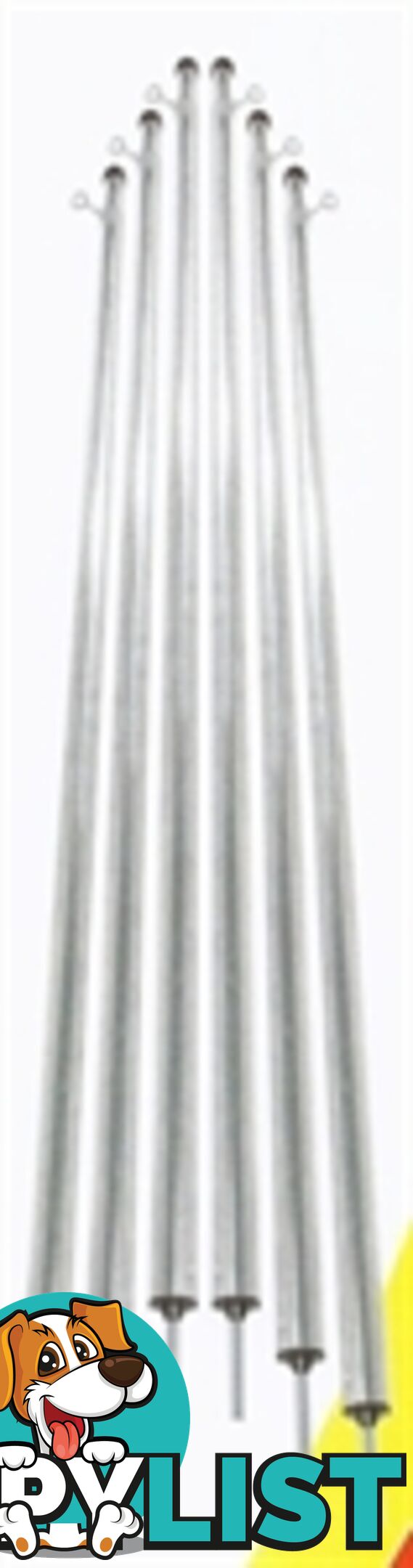 Tent Poles Galvanised 229 Cm