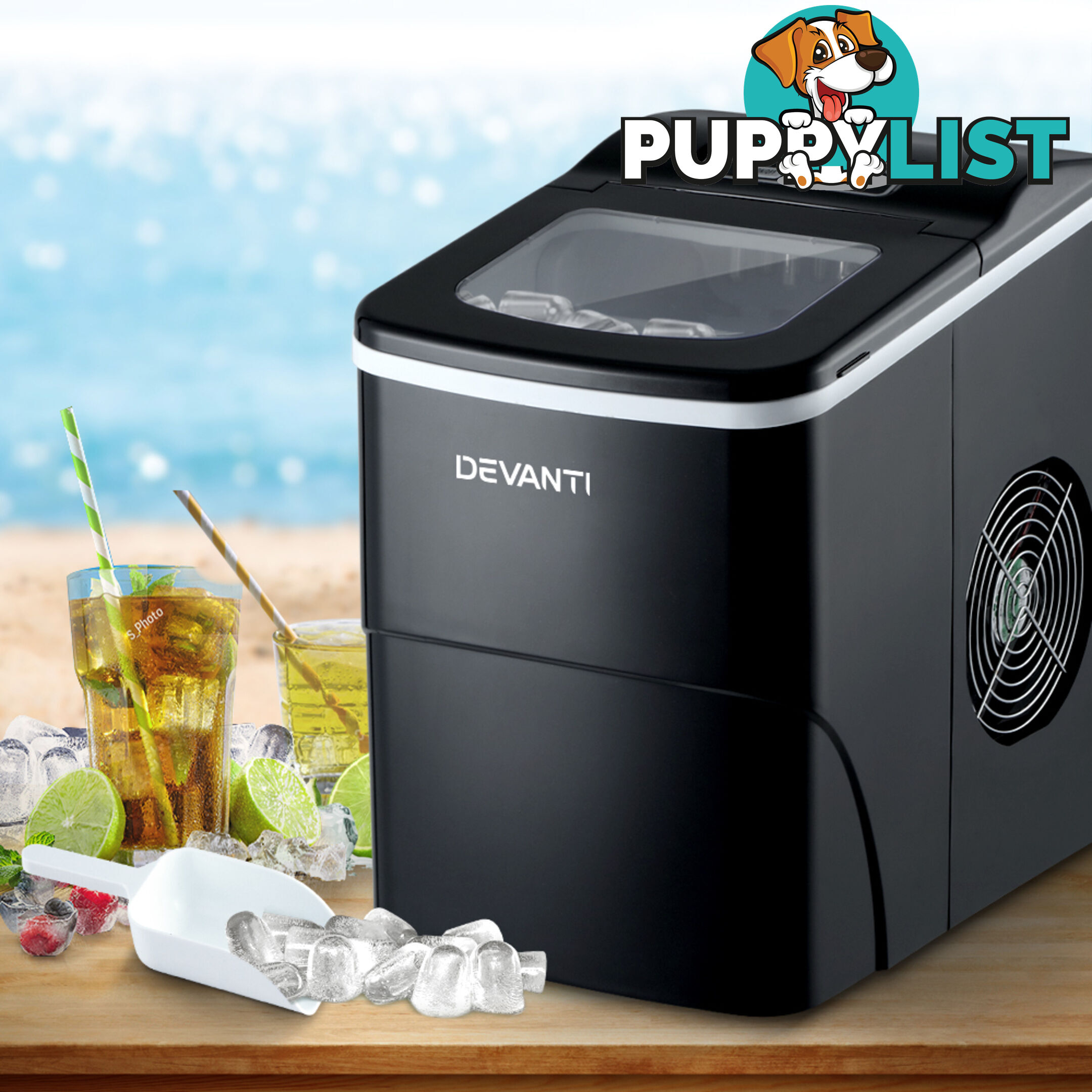 Devanti Portable Ice Maker – Ideal for Home Bars and Parties