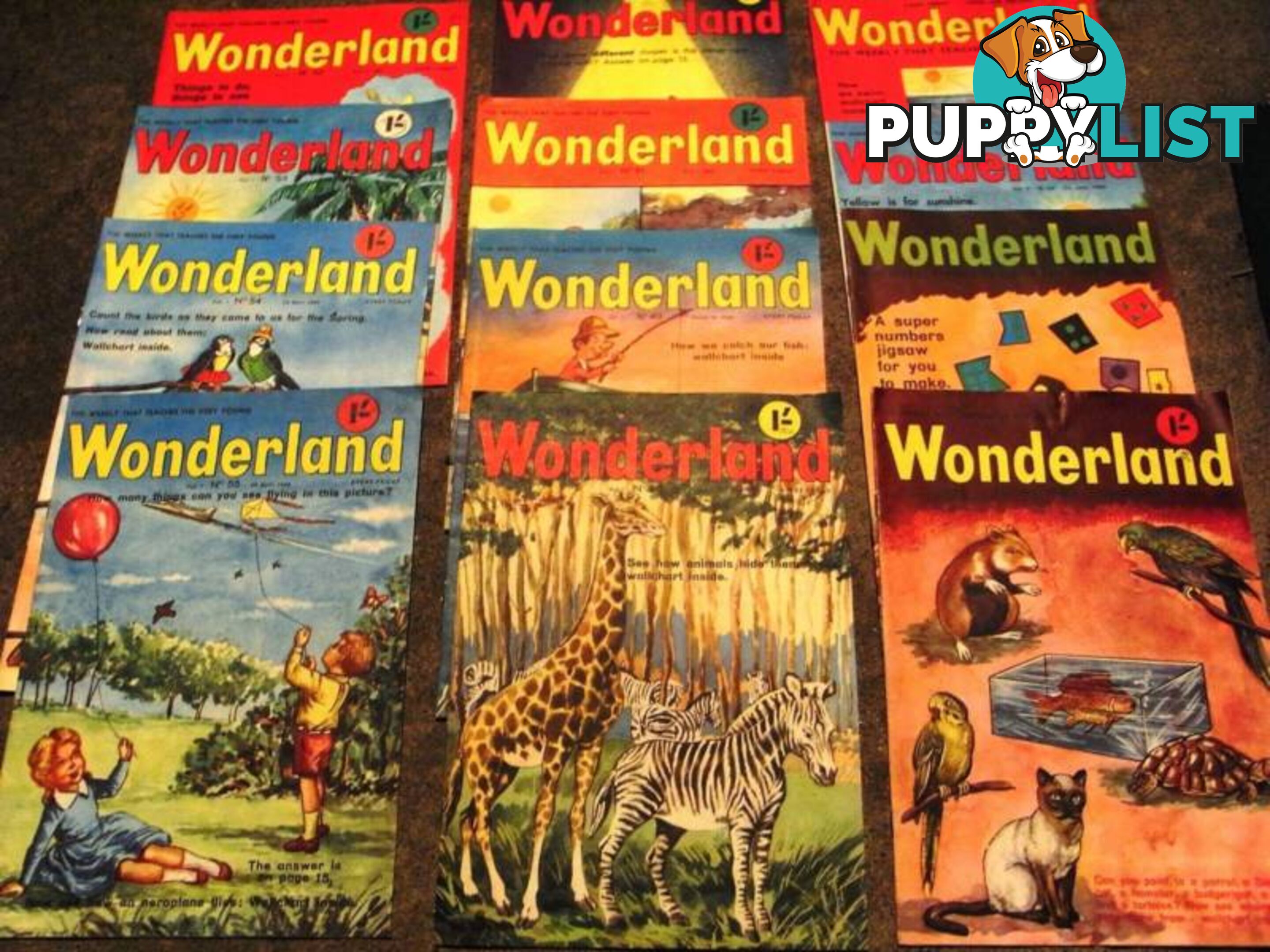 VINTAGE WONDERLAND 1966 X12 ISSUES MINT CONDITION