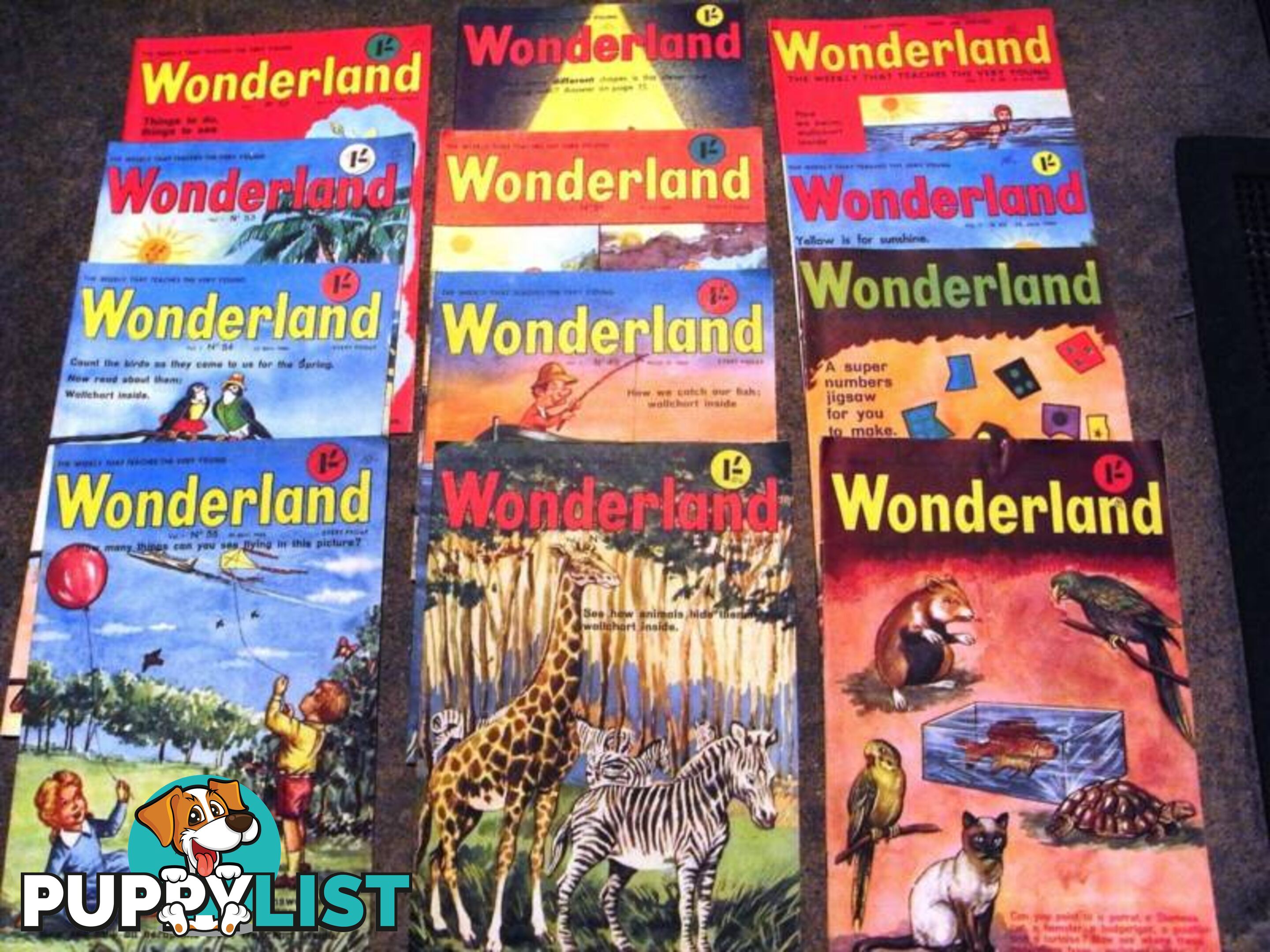 VINTAGE WONDERLAND 1966 X12 ISSUES MINT CONDITION