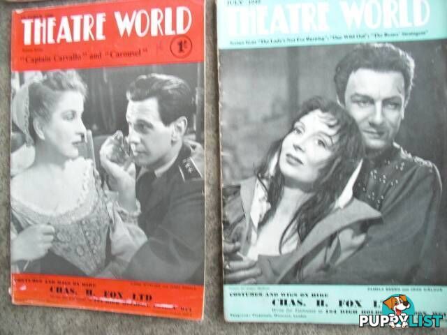 VINTAGE THEATRE WORLD******1950 1960 20 ISSUES GOOD CONDITION