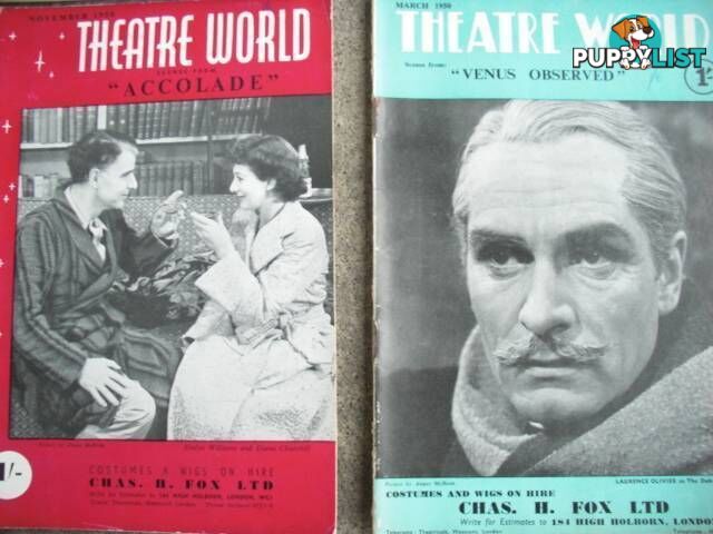 VINTAGE THEATRE WORLD******1950 1960 20 ISSUES GOOD CONDITION