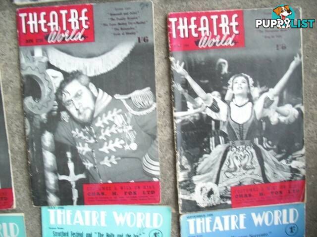 VINTAGE THEATRE WORLD******1950 1960 20 ISSUES GOOD CONDITION