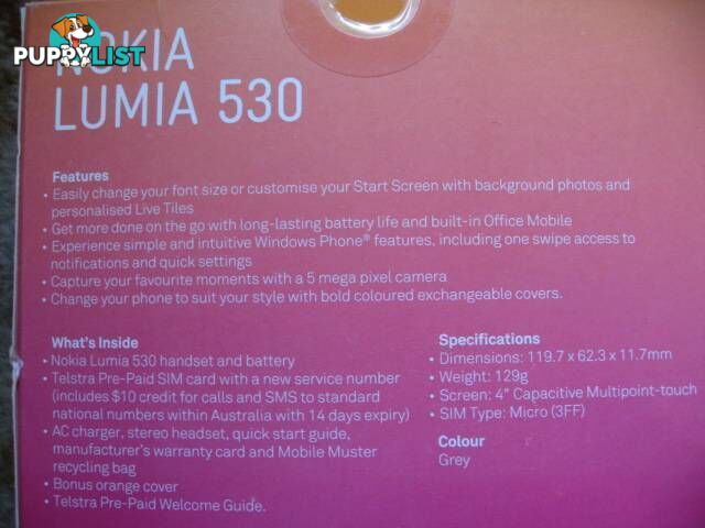 NEW NOKIA LUMIA PHONE WITH $10 SIM CARD