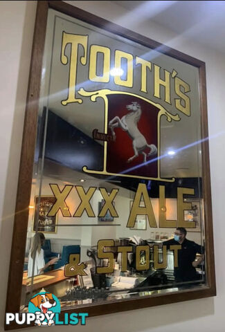 Wanted: TOOTHS XXX ALE &amp; RESCHS BEER MIRRORS WANTED TO BUY