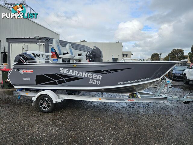 2024 539 SEARANGER CENTRE CONSOL STACER, 115HP MERCURY FOUR STROKE & ALLOY TRAILER