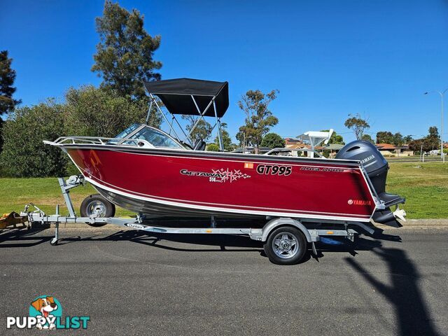 2022 514 GETAWAY PRO ANGLAPRO, 90HP YAMAHA FOUR STROKE 6 HOURS & DUNBIER TRAILER