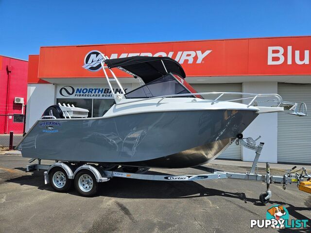 2023 5.5M PLATE RUNABOUT, 150HP MERCURY FOUR STROKE & ALLOY TRAILER