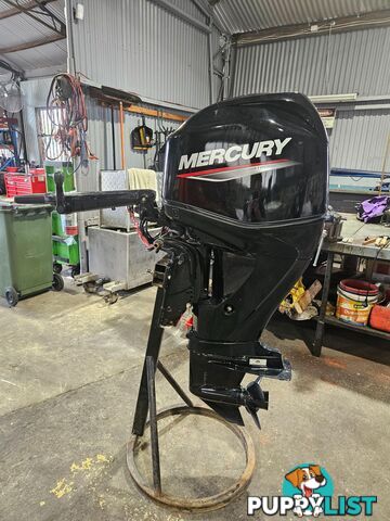 60HP MERCURY FOUR STROKE, 2021, 163 HOURS, TILLER STEER