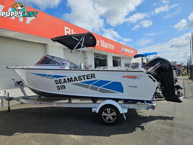 2024 519 SEAMASTER STACER, 90HP MERCURY FOUR STROKE & 1400KG ALLOY TRAILER