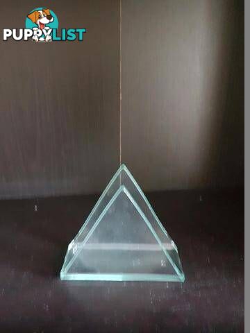 Glass Triangle Napkin / Serviette Holder Set of 6 - BRAND NEW