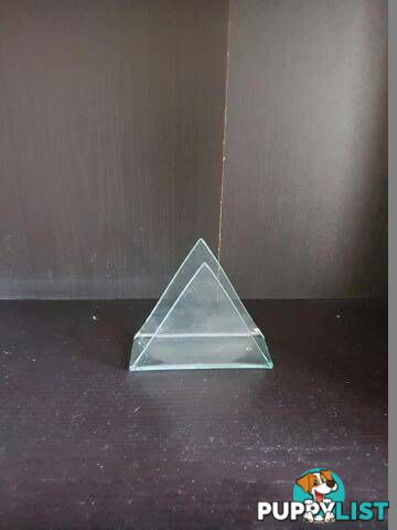 Glass Triangle Napkin / Serviette Holder Set of 6 - BRAND NEW