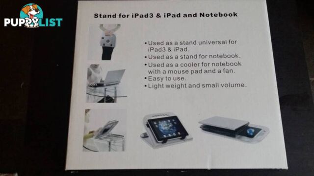 Adjustable Tablet Stand - With inbuilt USB Fan!! - BRAND NEW