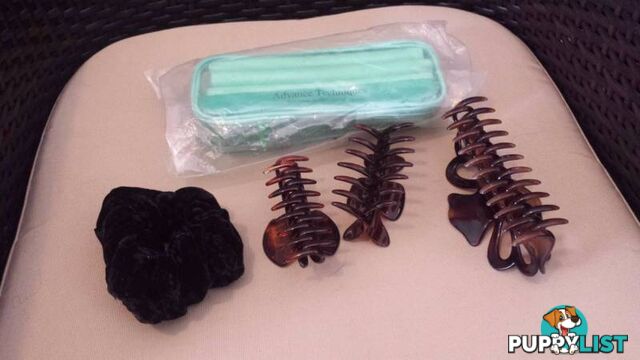 Assorted Hair Clips, Scrunchie and Rollers